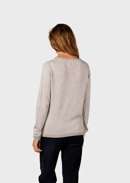 Klitmøller Collective Klitmøller Collective Strickpullover Modell: Silje aus Baumwolle & Kaschmir, Grau (pastel grey), – Produktbild 4 von 5