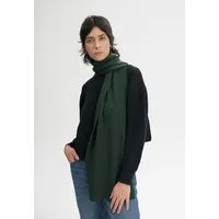 MELA MELA Jacquard Strick Schal Style ASMEE aus 100% Bio-Baumwolle, Deep forest melange, – Produktbild 1 von 3