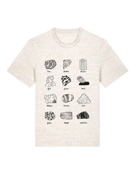 UNIPOLAR Unipolar Geologie T-Shirt | Gesteinsarten, Eco-heather (natur), – Produktbild 3 von 4