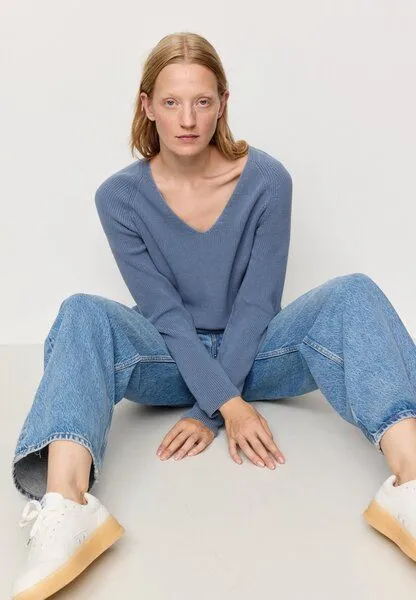 recolution Damen Strickpullover aus Bio-Baumwolle - ARUGULA - recolution, Dove blue (blau), – Produktbild 3 von 4