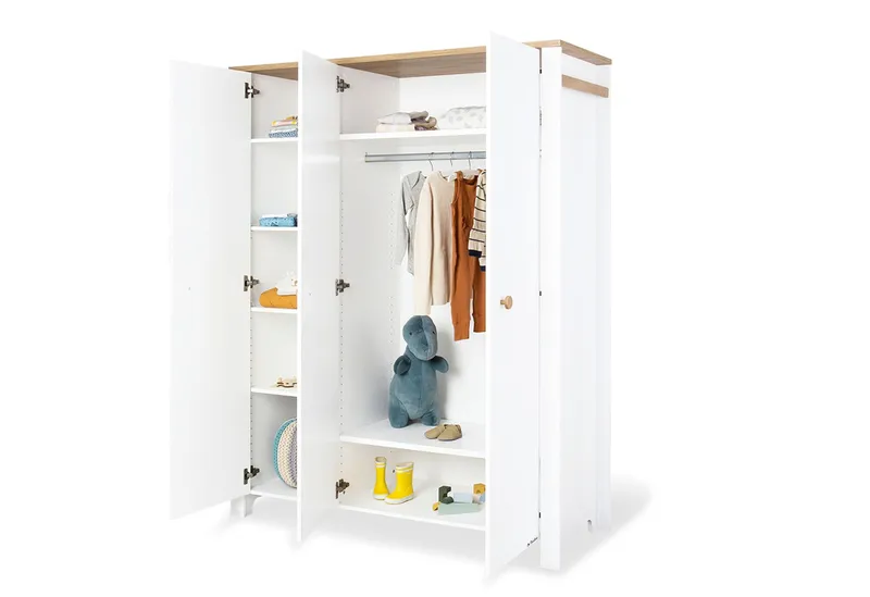 Pinolino Pinolino Kleiderschrank „Lova” groß, Weiss, – Produktbild 1 von 1