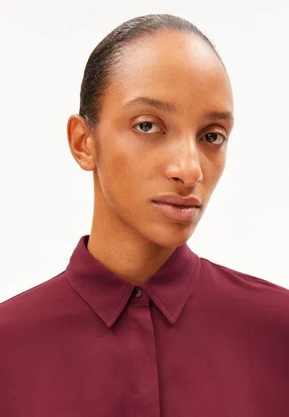 ARMEDANGELS ARMEDANGELS LARISAANA Damen Bluse aus LENZING ECOVERO Viskose, Velvet red, – Produktbild 3 von 4