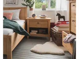 Nachttisch "Solvita" mit 1 Schublade, Kiefer gelaugt – Produktbild 1 von 1