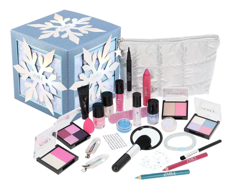 ZMILE COSMETICS Kosmetik-Adventskalender ZMILE COSMETICS Adventskalender Snow Flake Cube frosty white (24-tlg), Blau|weiß, – Produktbild 1 von 5