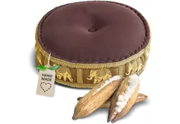 livasia Meditationskissen Zafukissen groß (Deluxe) - 45x15cm, Kapok, vegan, handgefertigt – Produktbild 1 von 1