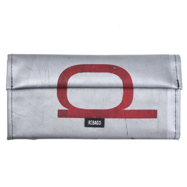 Rebago Rebago Portemonnaie Wallet Tarp XL, Silbern-rot-p, – Produktbild 1 von 4