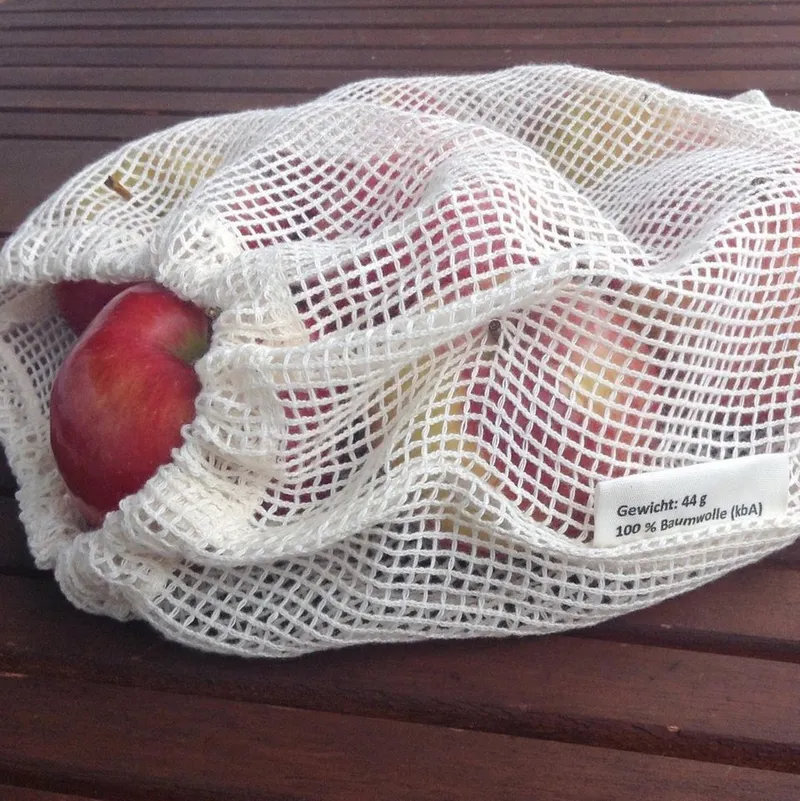 fesch & fair fesch & fair Einkaufsbeutel Obstbeutel Gemüsenetz Biobaumwolle 30x40 – Produktbild 5 von 5
