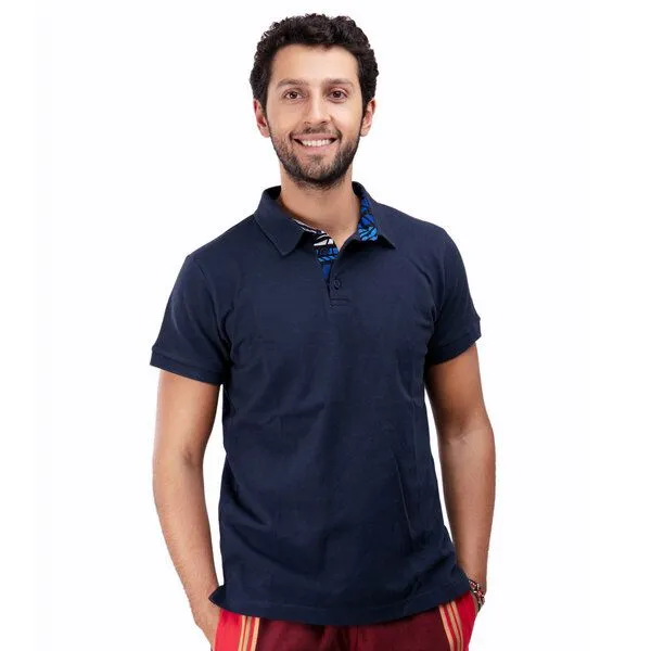 Africulture Africulture Herren Poloshirt mit Kitenge Kragen – Produktbild 1 von 2