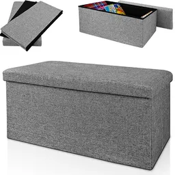 Casaria® Casaria Deuba Faltbare Sitzbank/Sitzhocker MDF grau – Produktbild 1 von 1