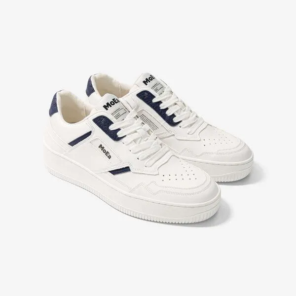 MoEa MoEa Sneakers GEN1 - Mushroom White & Navy, Blue, – Produktbild 5 von 5