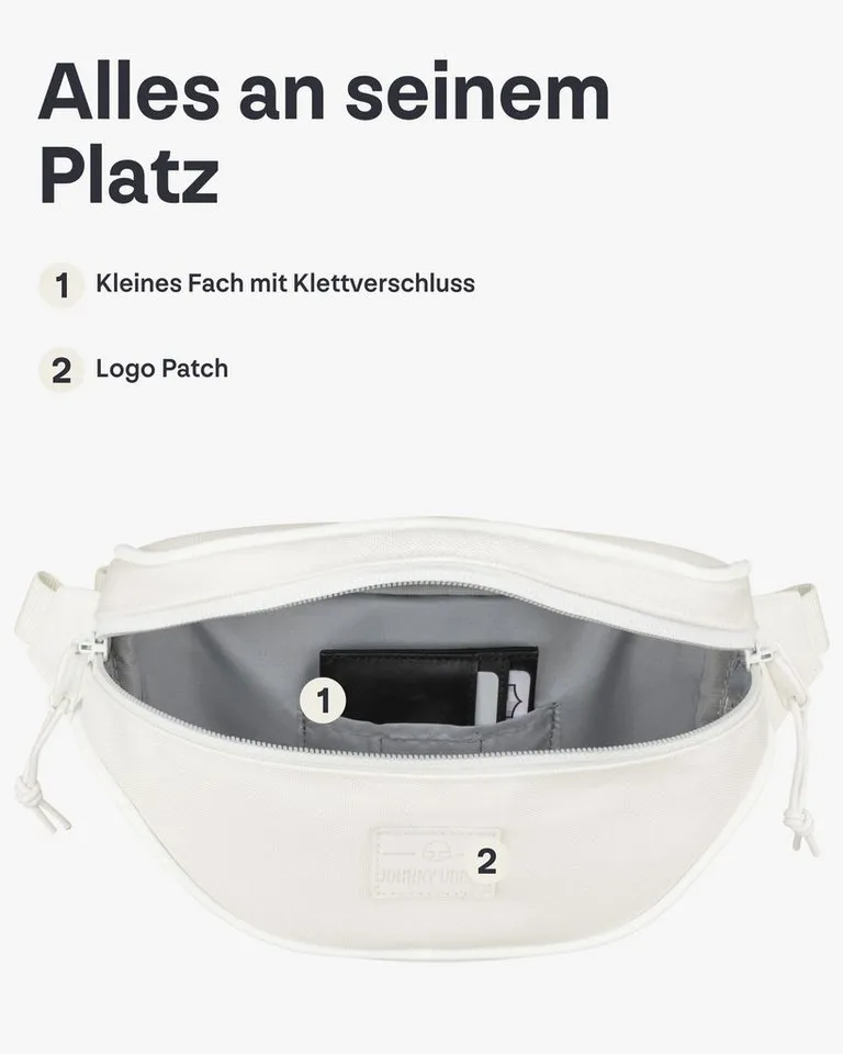 Johnny Urban Gürteltasche Ben Bauchtasche Damen Herren Wasserabweisend (1-tlg), Größenverstellbar, Wasserabweisend, Weiß, – Produktbild 5 von 5