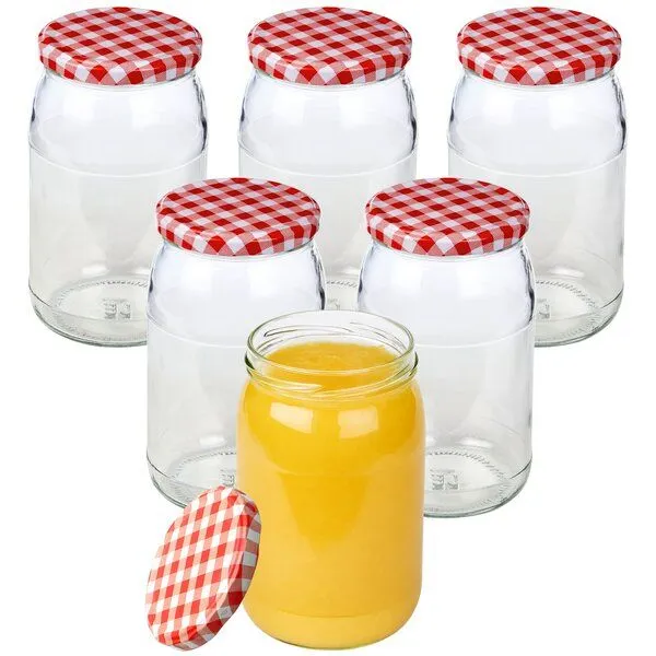 mikken mikken große Einmachgläser 900ml mit Schraubdeckel TO82 Vorratsgläser – Produktbild 3 von 8