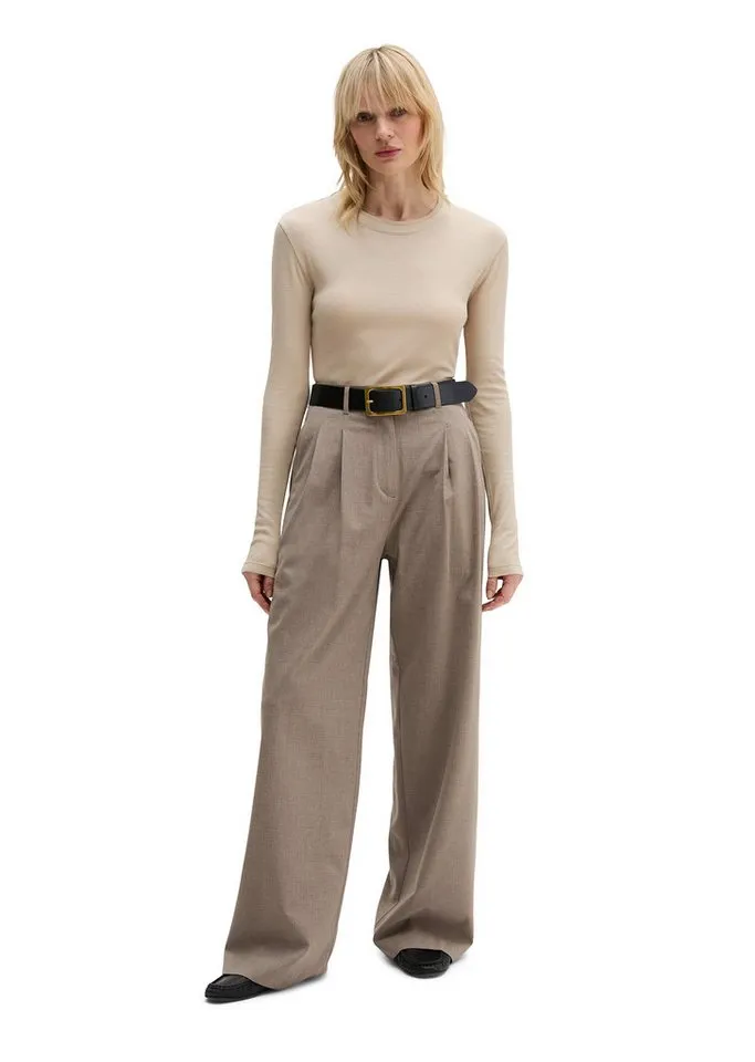 Marc O'Polo Marc O'Polo Langarmshirt mit TENCEL™ Modal, Beige|braun, – Produktbild 5 von 5