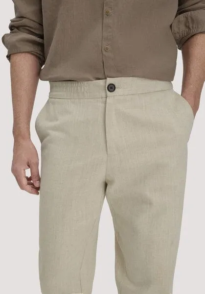 hessnatur hessnatur Hose ENEA Regular aus Bio-Baumwolle mit Leinen, Natur, – Produktbild 3 von 4