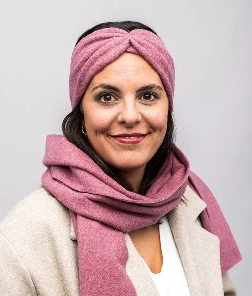 obumi obumi SCHAL AUS BIO AUS 100% BIO BAUMWOLLE (VEGAN), Rosa melange, – Produktbild 3 von 4