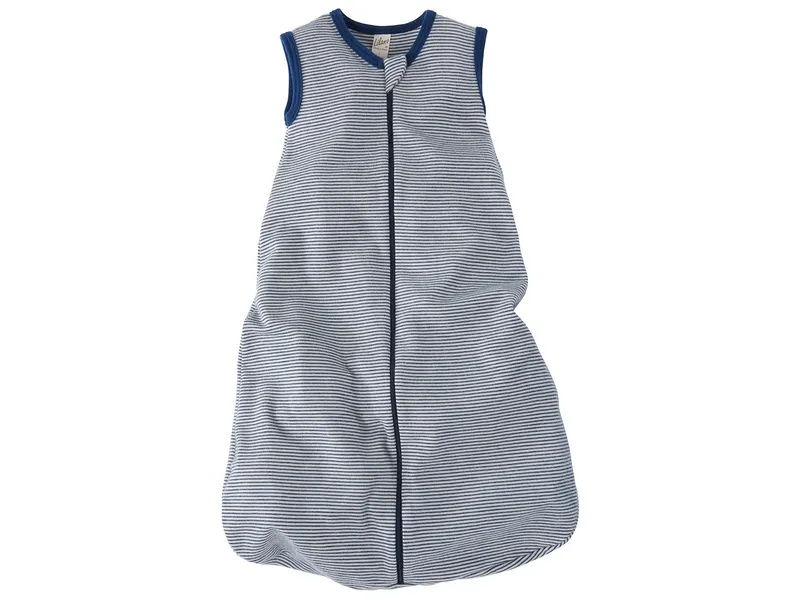 Lilano Lilano Schlafsack Baby Wolle Seide marine geringelt Gr.1 (70cm), Blau, – Produktbild 1 von 2
