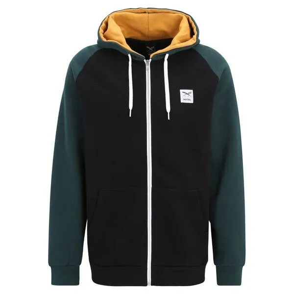 Iriedaily Iriedaily De College 2 Zip Hood, Nightforest (schwarz/grün), – Produktbild 1 von 4