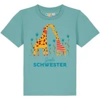watabout kids watabout.kids T-Shirt Kinder Giraffe Große Schwester, Teal monstera, – Produktbild 1 von 1