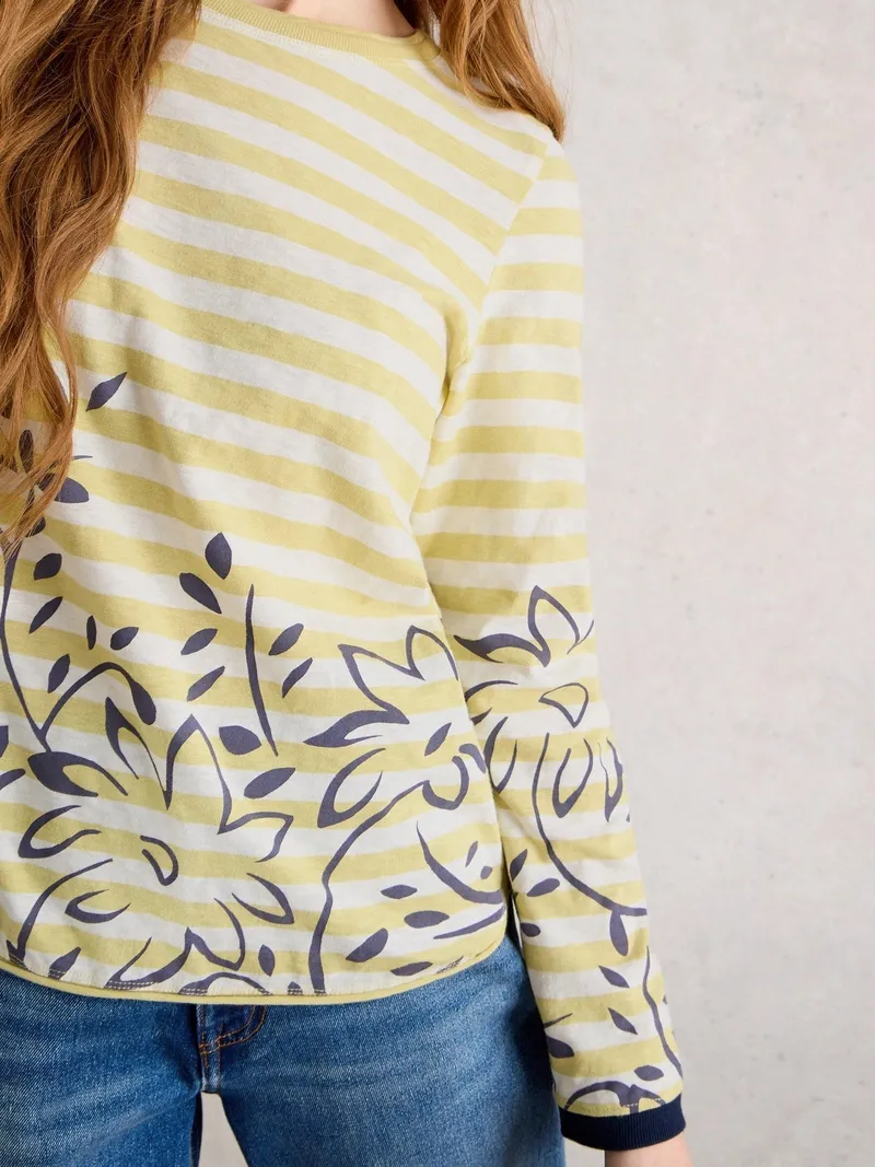 White Stuff Langarmshirt Clara - 34, Mittelgelbgrün, – Produktbild 3 von 4