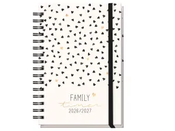 Häfft Häfft Familienkalender 2026/27 17 Monate, golden hearts – Produktbild 1 von 1