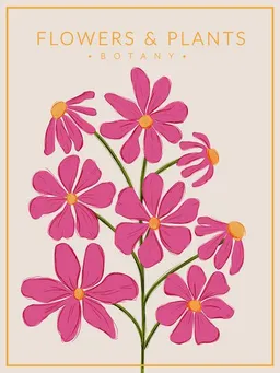 Photocircle Photocircle Poster / Leinwandbild - Hot Pink Flowers - Botany no1 – Produktbild 1 von 1