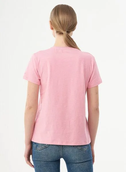 ORGANICATION ORGANICATION T-Shirt aus Bio-Baumwolle mit Schmetterlings-Print, Carnation pink, – Produktbild 4 von 4