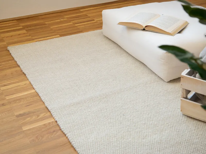 allnatura Schurwollteppich "Tamia" 70x140 cm, Grau, – Produktbild 2 von 2