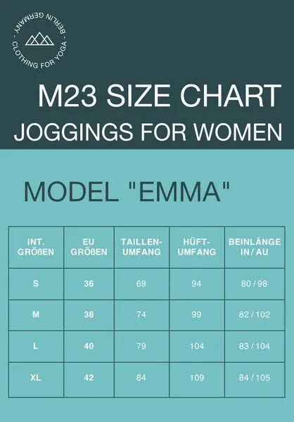 M23 M23 Damen Jogginghose aus Bio-Baumwolle, Modell „Emma“, Olivgrün, – Produktbild 1 von 3