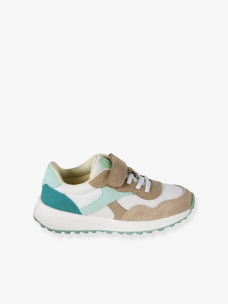 Vertbaudet Vertbaudet Sneakers mit elastischer Schnürung Kinder set, Set beige, – Produktbild 3 von 4