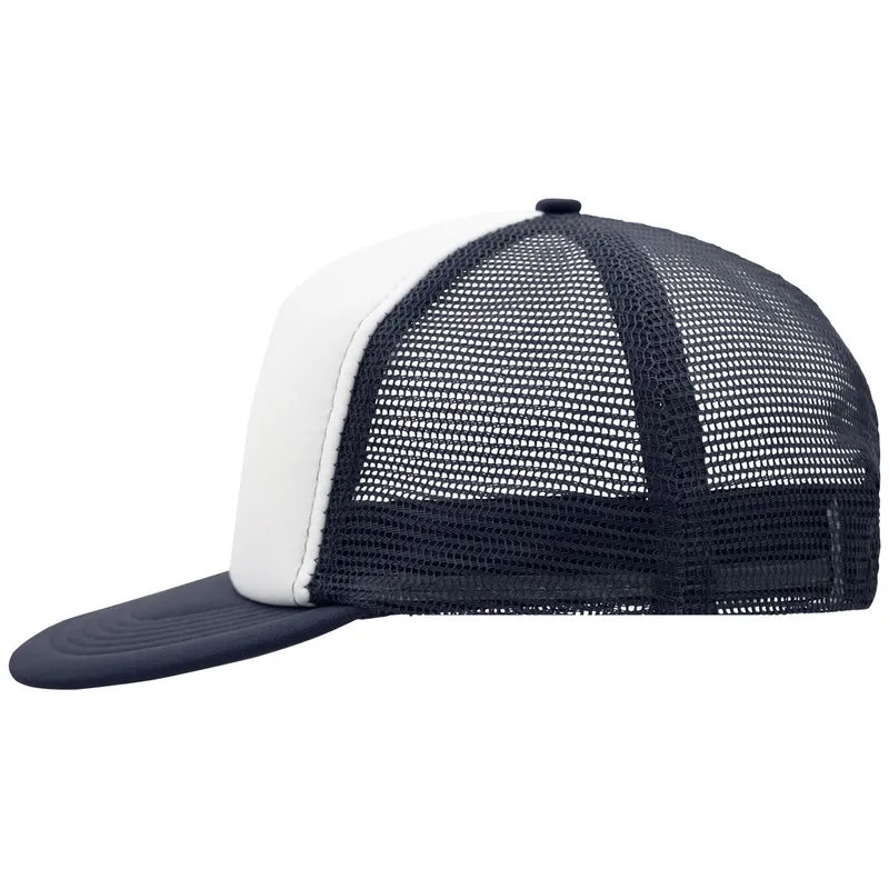 Myrtle Beach myrtle beach 5 Panel Mesh Cap mit flachem Schild MB6207 Gr. one size white/navy – Produktbild 1 von 1