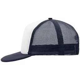 Myrtle Beach myrtle beach 5 Panel Mesh Cap mit flachem Schild MB6207 Gr. one size white/navy – Produktbild 1 von 1