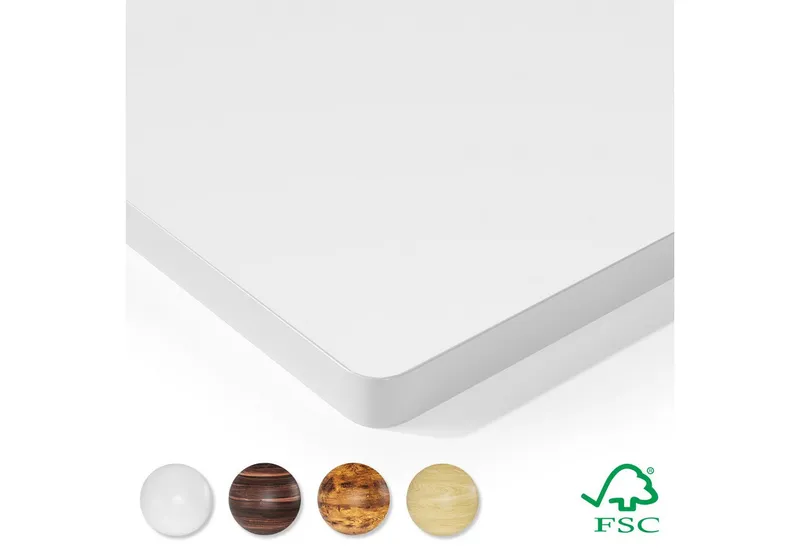 HOMALL Schreibtisch Höhenverstellbarer Elektrisch mit 25mm starker einteiliger Tischplatte (25 mm dicke, nahtlose, monolithische Tischplatten Keine gespleilten Platten Vielseitig und hochwertig Erinnerung bei langerem Stehen), Weiß, – Produktbild 4 von 5