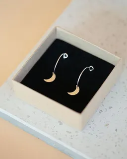 pikfine pikfine Creolen "Moon" / silber oder vergoldet – Produktbild 1 von 1