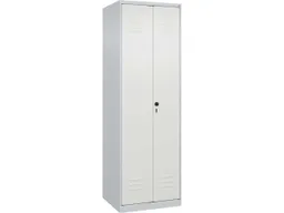 C+P C+P Wäsche-/Garderobenspind Classic PLUS,2 Abteile, 1850x600x500mm, Lichtgrau/Verkehrsweiß – Produktbild 1 von 1