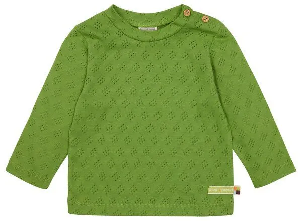 loud + proud loud + proud Babys & Kinder Shirt Langarm Jacquard Strick, GOTS-zertifiziert, Grass(grün), – Produktbild 1 von 1