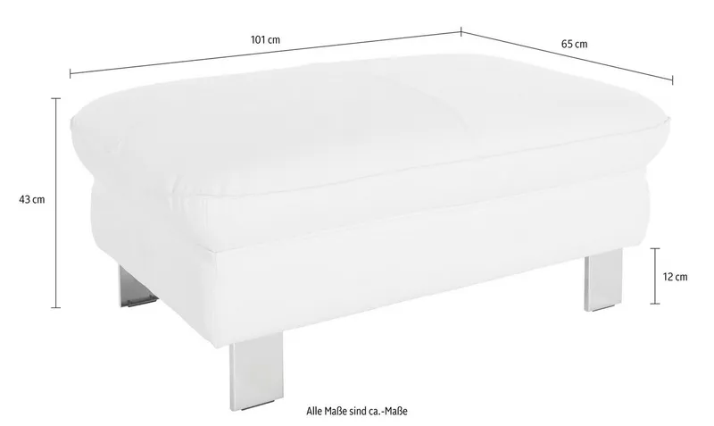 COTTA Hocker Driver, mit edlen Metallfüßen, Schwarz, – Produktbild 4 von 4