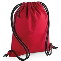 BagBase BagBase Recycled Gymsac Turnbeutel verdeckte Geheimtasche, Rot, – Produktbild 1 von 1