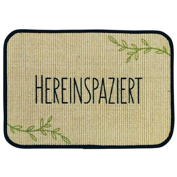 4betterdays 4betterdays Fußmatte | 'Hereinspaziert' | 40 x 60 cm | Sisal | Naturlatex – Produktbild 1 von 4