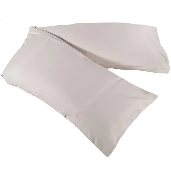 Speltex Speltex – Kissenbezug (150 x 35 cm) für Seitenschläferkissen – 100 % Bio-Baumwolle, Weiss, – Produktbild 1 von 2