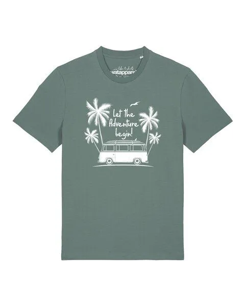 watapparel watapparel T-Shirt Unisex Let the adventure begin, Green bay, – Produktbild 1 von 2