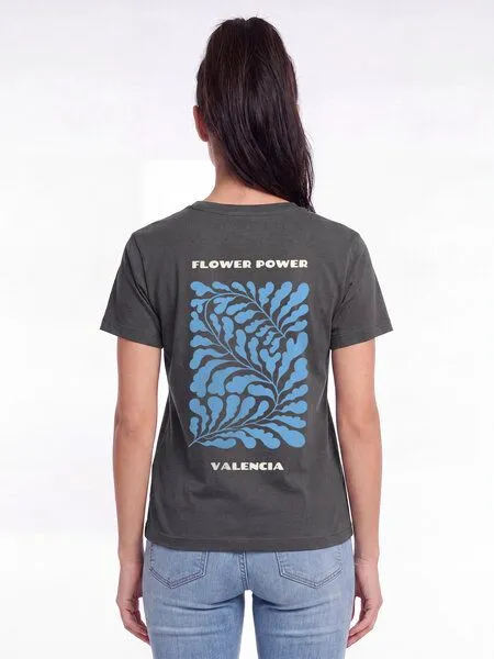 watapparel watapparel T-Shirt Frauen Valencia Flora, Anthracite, – Produktbild 2 von 2