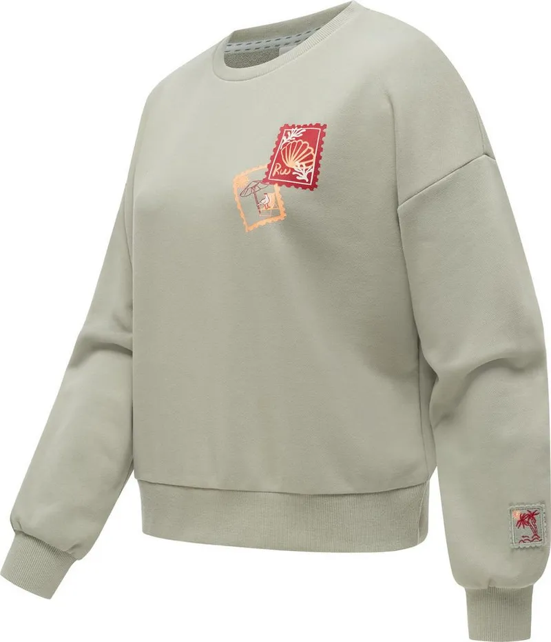 ragwear ragwear Sweater Wuss PP lässiges oversized Damen Sweatshirt mit Print, Grün, – Produktbild 1 von 3