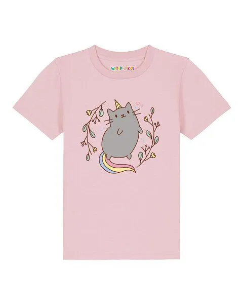 watabout.kids watabout.kids T-Shirt Kinder Unicorn Cat, Cotton pink, – Produktbild 1 von 2