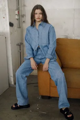 IVA RYCH IVA RYCH Jeanshemd mit Druckköpfen I Deadstock – Produktbild 1 von 1
