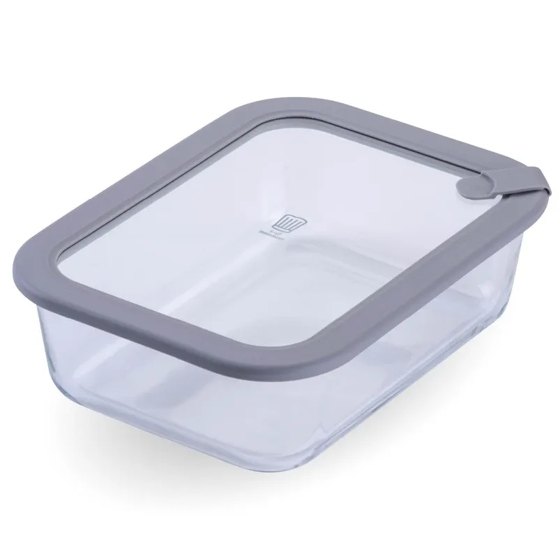 Chefkoch trifft Fackelmann Chefkoch trifft Fackelmann Vorratsdose Glas, eckig, 1520ml – Produktbild 1 von 3