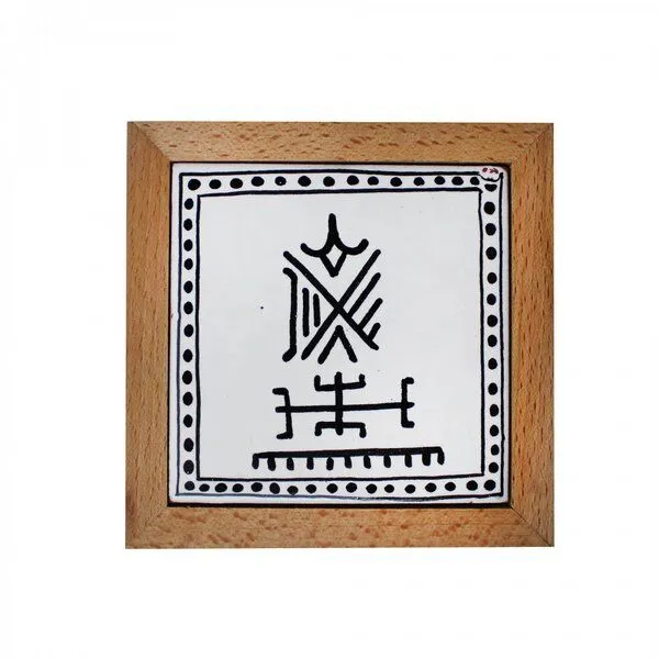 Mitienda Shop Mitienda Shop Untersetzer aus Keramik und Holz aus Tunesien – Produktbild 1 von 2
