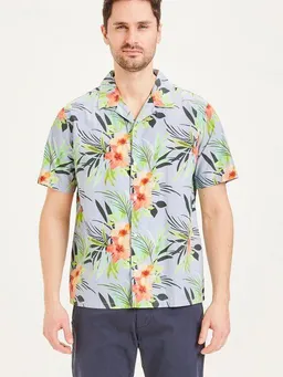 KnowledgeCotton Apparel KnowledgeCotton Apparel KCA Hemd wave cuban collar – Produktbild 1 von 1