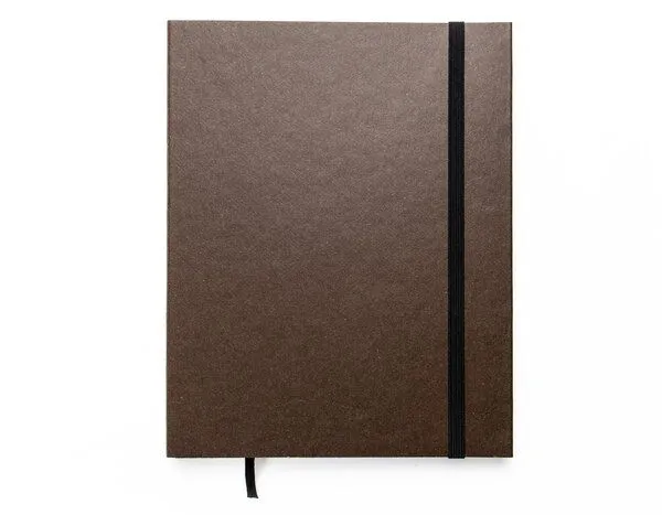 tyyp tyyp Notizbuch A5 Schweizer Broschur – 100% Recyclingpapier, Braun-kaffee, – Produktbild 4 von 4