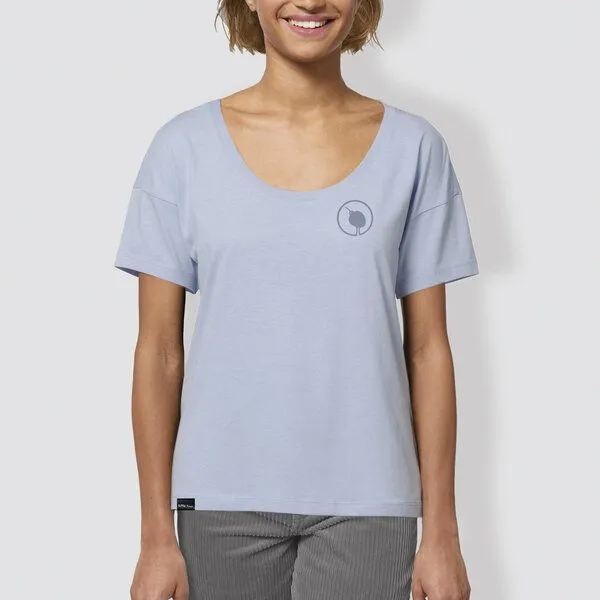 little kiwi little kiwi Damen T-Shirt, "Kiwi", Blue soul – Produktbild 1 von 2