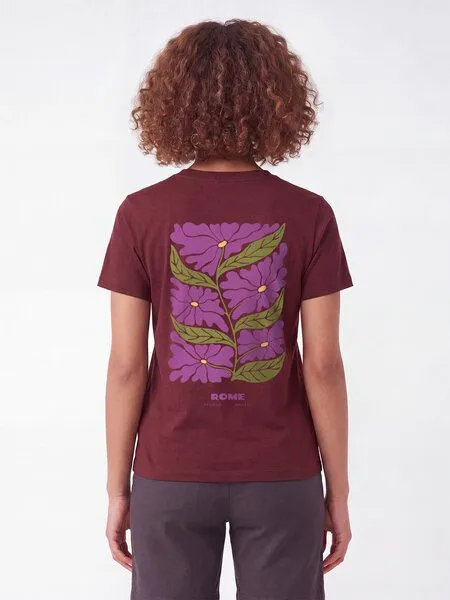 watapparel watapparel T-Shirt Frauen Rome Flora, Burgundy, – Produktbild 2 von 2